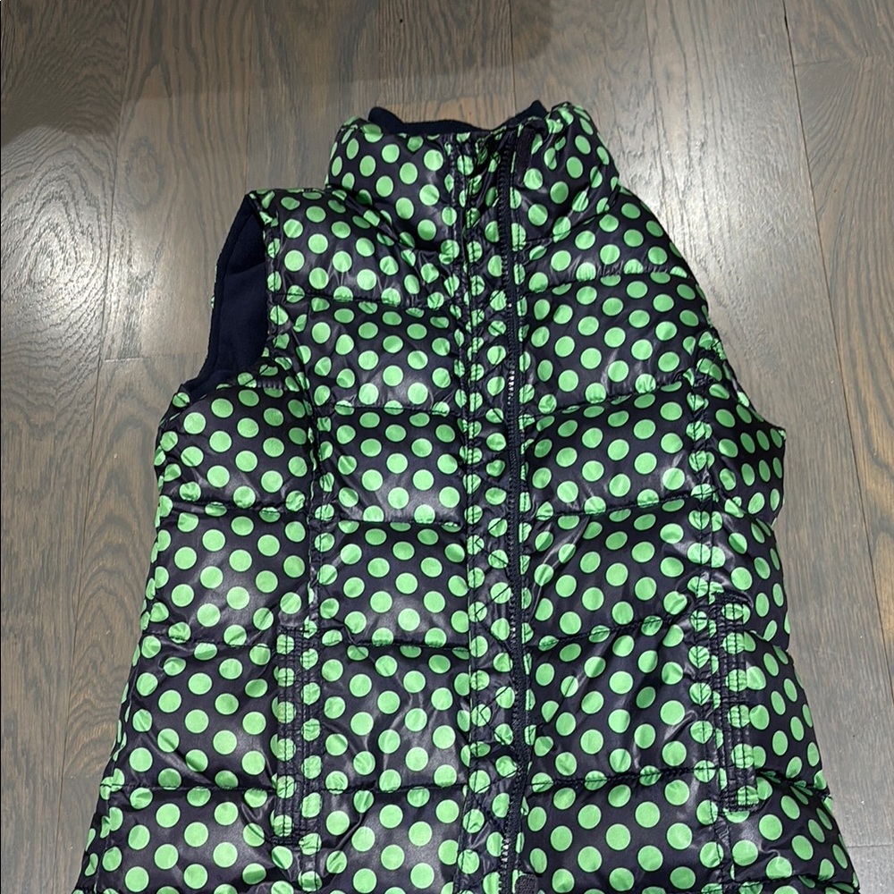 Green Polka Dot Puffer Vest